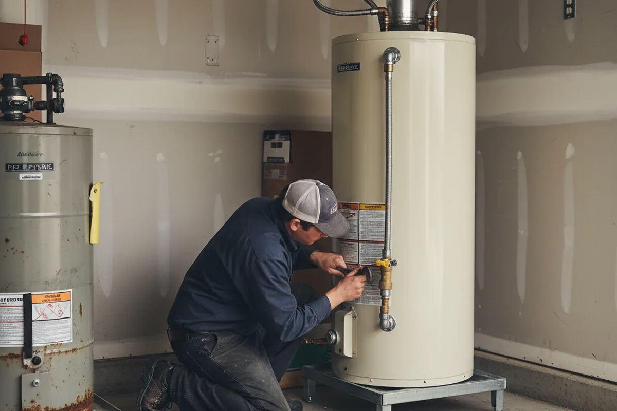 Water heater and shutoff valve replacement in Henefer