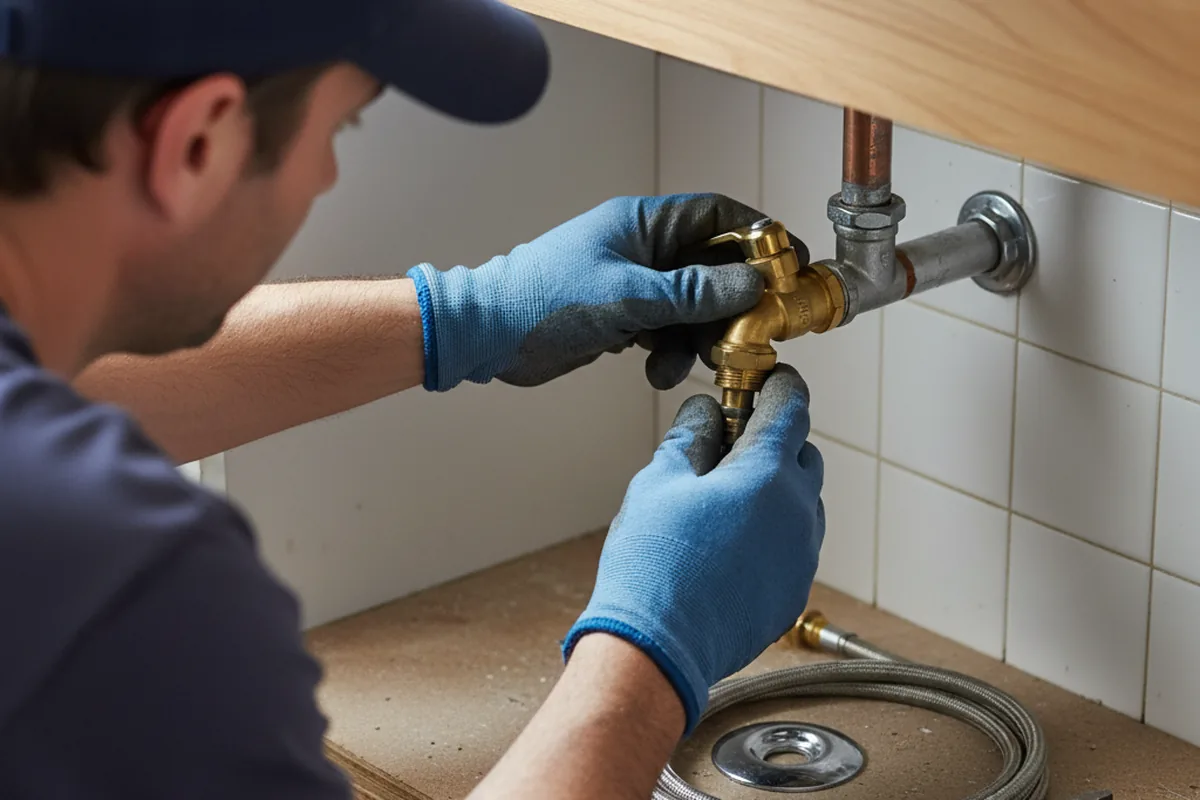Shutoff valve and fitting work during Emergency Plumbing in Henefer